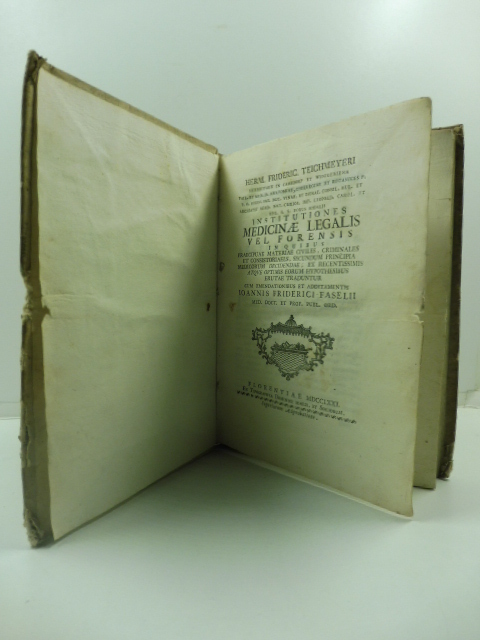 Institutiones medicinae legalis vel forensis in quibus praecipuae materiae civiles, criminales et consistoriales, secundum principia medicorum decidendae, ex recentissimis atque optimis eorum hypothesibus erutae traduntur cum emendationibus et additamentis Ioannis Friderici Faselii